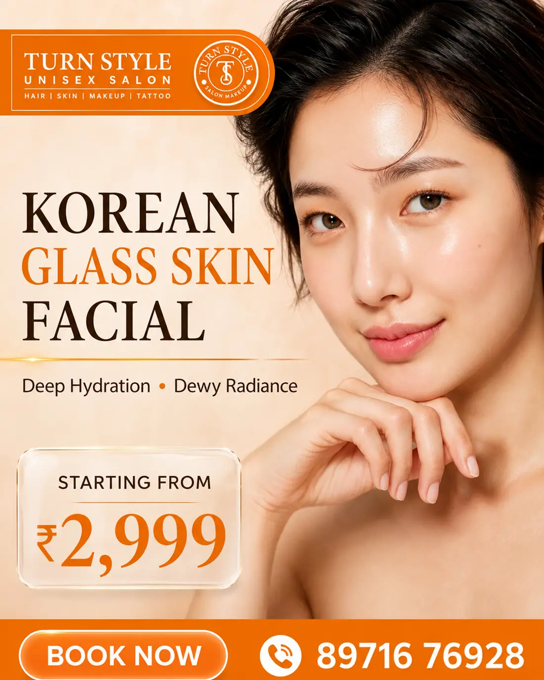 Korean glass skin facial